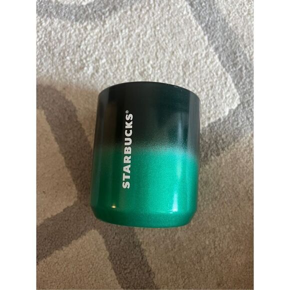 Starbucks Green Ombré Sparkle 8 Oz Handless Mug with Lid - Picture 1 of 5